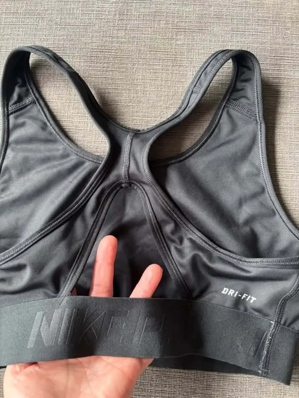 Nike Pro Hypercool Flash Sports Bra Black Size Large L Racerback Medium Support